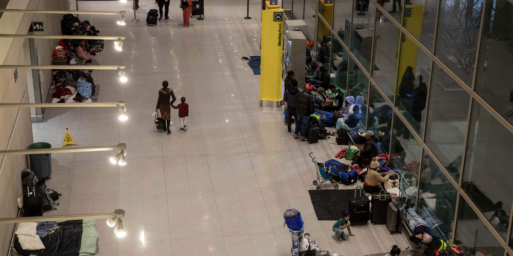 sleeping at logan airport