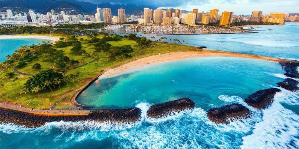 Magic Island at Ala Moana Beach Park