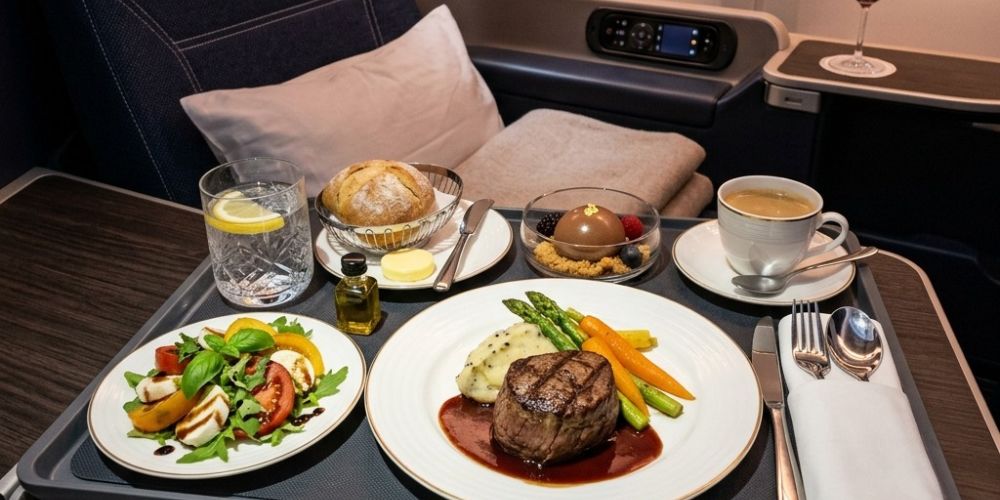 Singapore Airlines Business Class Food